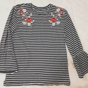 LOFT Embroidered Floral Top